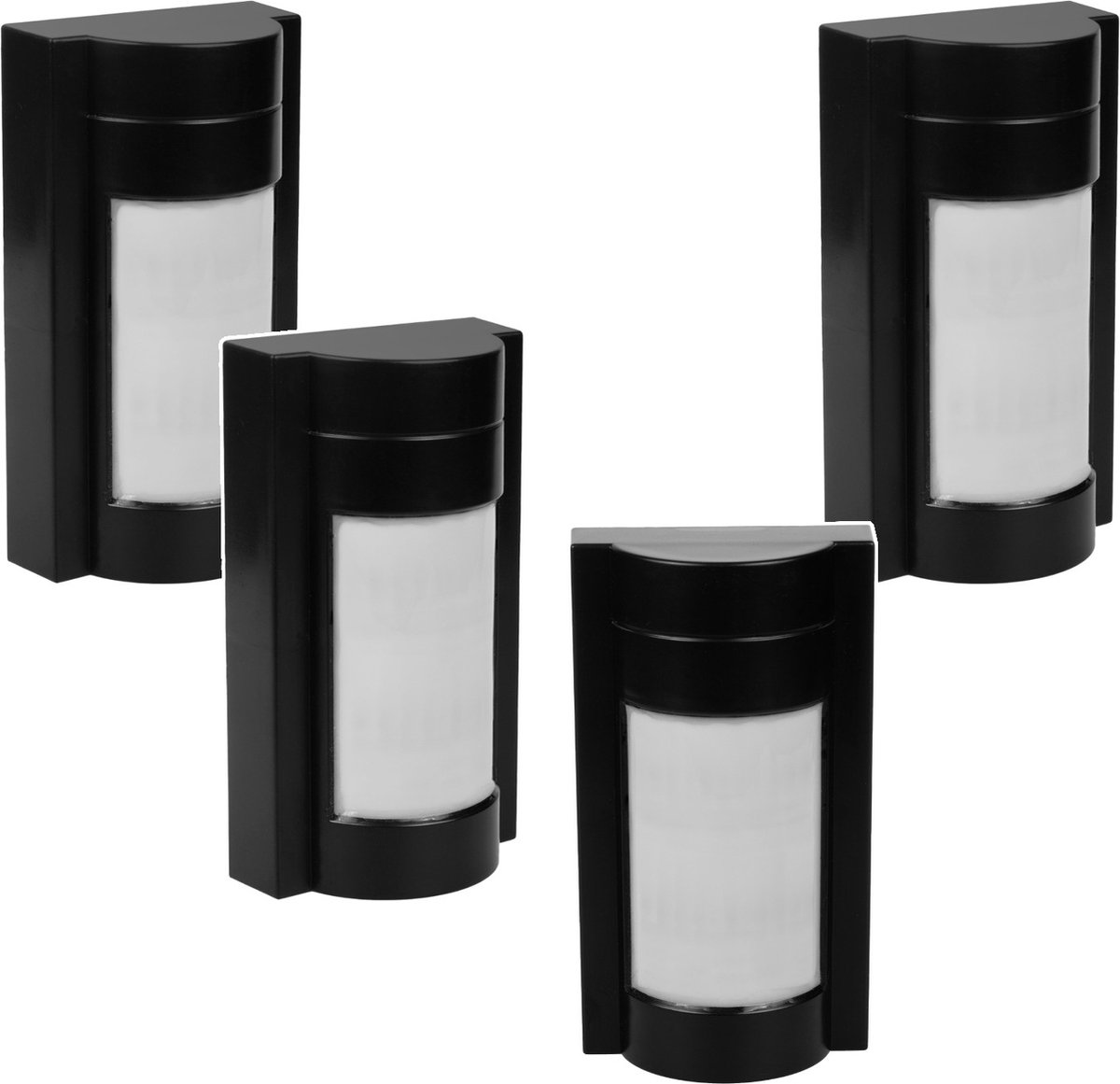 Maclean - Infrarood PIR bewegingsmelder voor buiten - huisdier immuun - max.1200W, IP65, MCE385 B - Set van 4 stuks