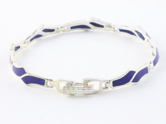Bracelet en argent avec lapis-lazuli