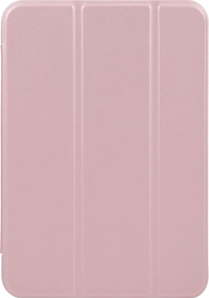 Mobigear Tablethoes geschikt voor Apple iPad Mini 7 (2024) Hoes | Mobigear Tri-Fold Gel Bookcase - Roségoud