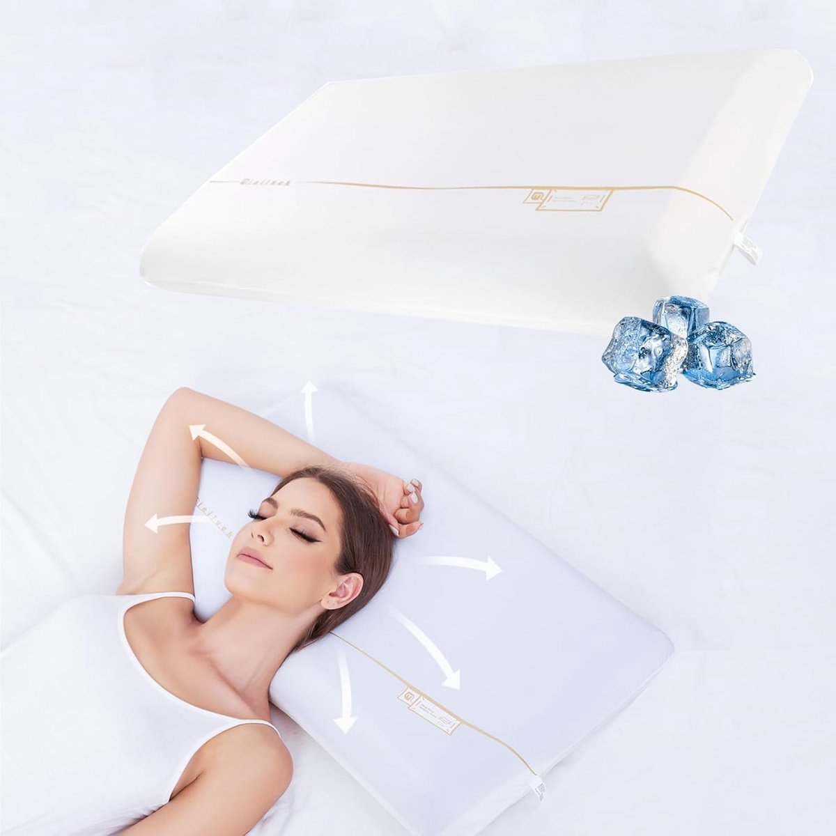 Goodivery ® Ergonomisch Ontworpen Kussen van Traagschuim voor Optimale Slaappositie en Comfort