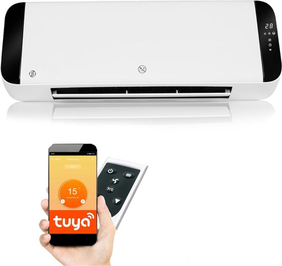 Equivera Wandkachel - Wandverwarming Elektrisch - Keramische Kachel - Heater Kachelventilator - Premium