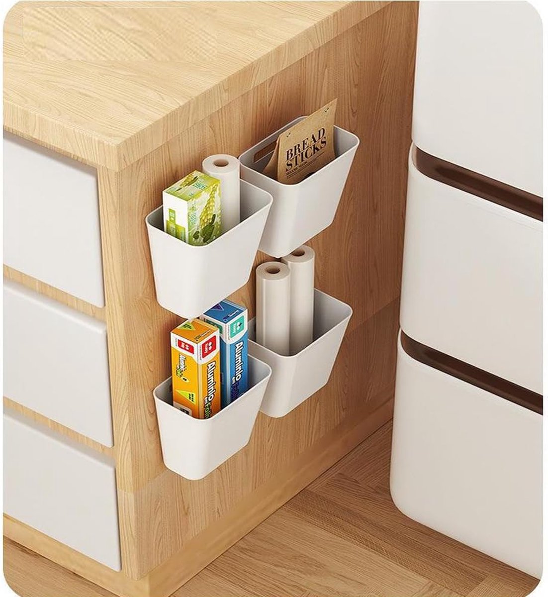 Organizer Keukenkast Opbergdoos Voor De Keuken - Organizer Onder De Wastafel - Aan De Muur Kleine Kast