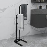 Relaxdays Handtuchständer mit 2 Handtuchstangen in U-Form HBT 82 x 44 x