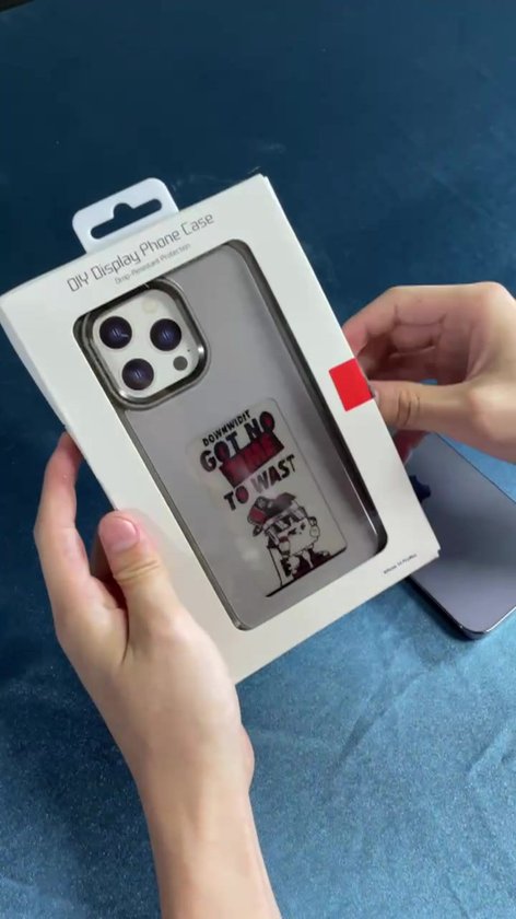 Coque Smart NFC Pour IPhone 15 Plus - Écran à Encre DIY Photo Noir - Protection TPU