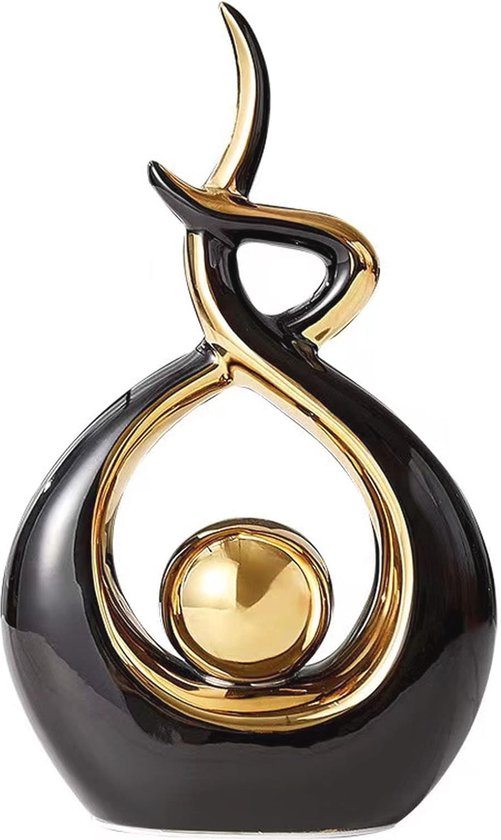 Modern keramisch standbeeld Home Decor gouden sculptuur