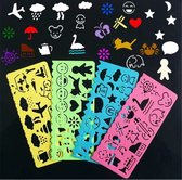 Teken Sjablonen | Voor Kinderen | Vroeg Leren | Stencil | Tekensjabloon | Set van 4
