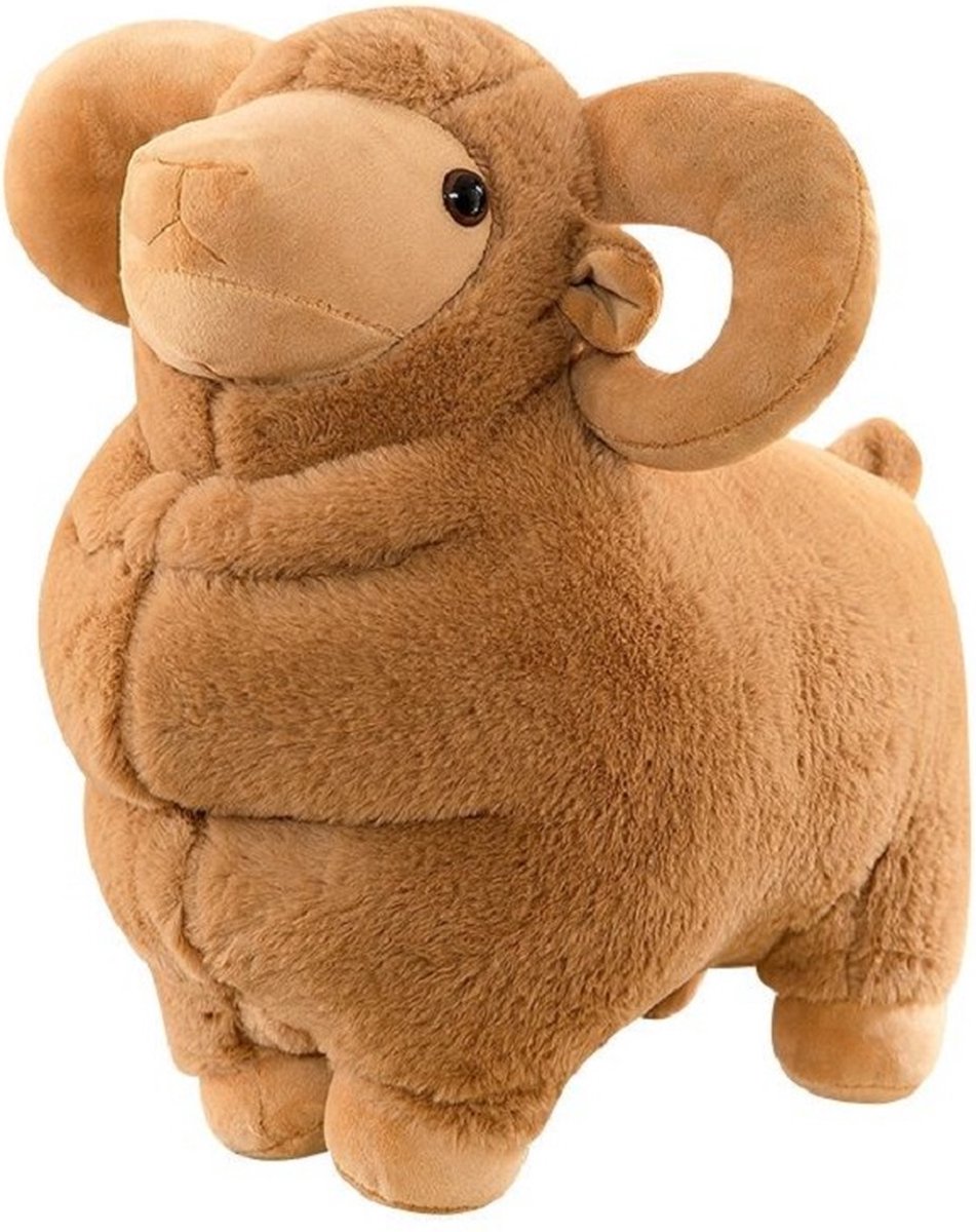 Een schattige en bijzondere Ram XXL (50cm hoog) en knuffel zacht. Een bijzonder cadeau om te geven tijdens Sinterklaas of Kerst. Koop deze Ram voor uzelf of Bestel Een Cadeau voor iemand anders.