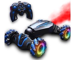 foto van Bestuurbare Auto - Race Auto - Plus Handgestuurde Afstandsbediening - Rubberen Banden - Voor Binnen En Buiten - RC Auto - Cadeau - Met Water Rook Functie
