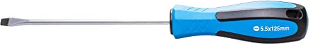 SW-Stahl 31755SB schroevendraaier met gleuf I 5,5 mm x 125 mm I gleufschroevendraaier I schroevendraaiergereedschap I met CV-blad