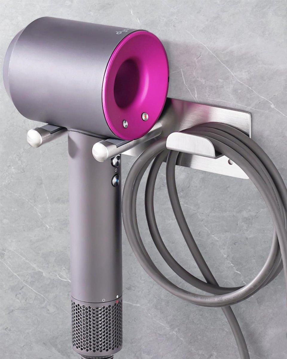 Goodivery ® Wandhouder voor Föhn met Siliconenbescherming en Flexibele Installatieopties