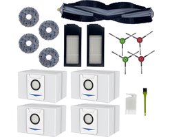 Accessoirepakket voor Ecovacs Deebot X1 Omni/X1 Turbo/T10 Turbo-Bag/Filter/Dweil/Zijborstel/Afzuigrol