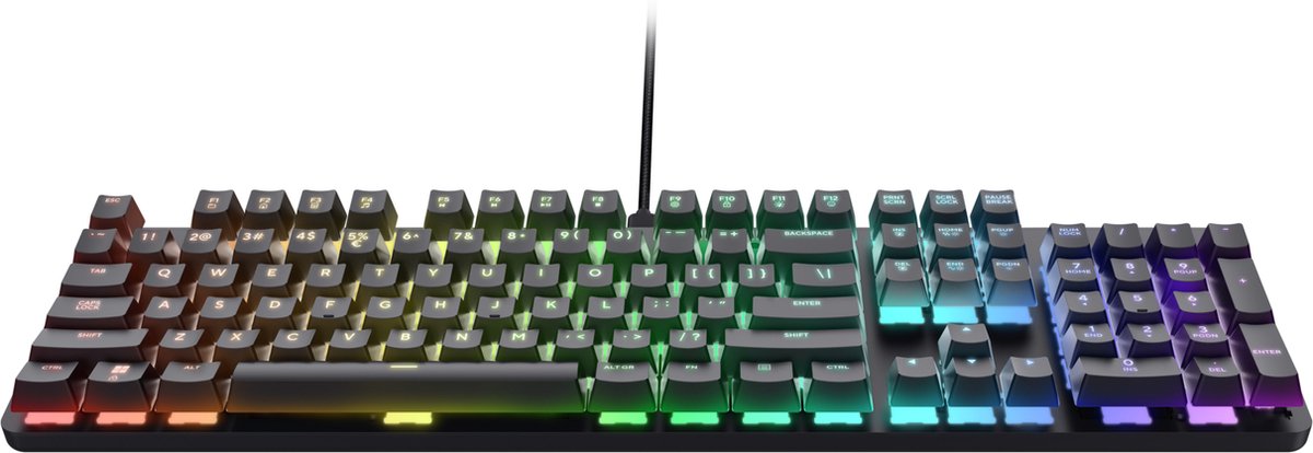 Trust GXT 871 Zora - Gaming Toetsenbord - Mechanisch met Lineaire Huano Switches - Full-size - RGB - Bedraad - QWERTY US - Zwart thumbnail 6