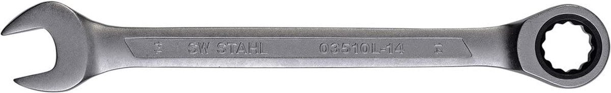 SW-Stahl 03510L-14 Ringratelsleutel 14 mm I fijnvertand met 72 tanden I steeksleutel met ringratel I ringratelsleutel I ringratelsleutel