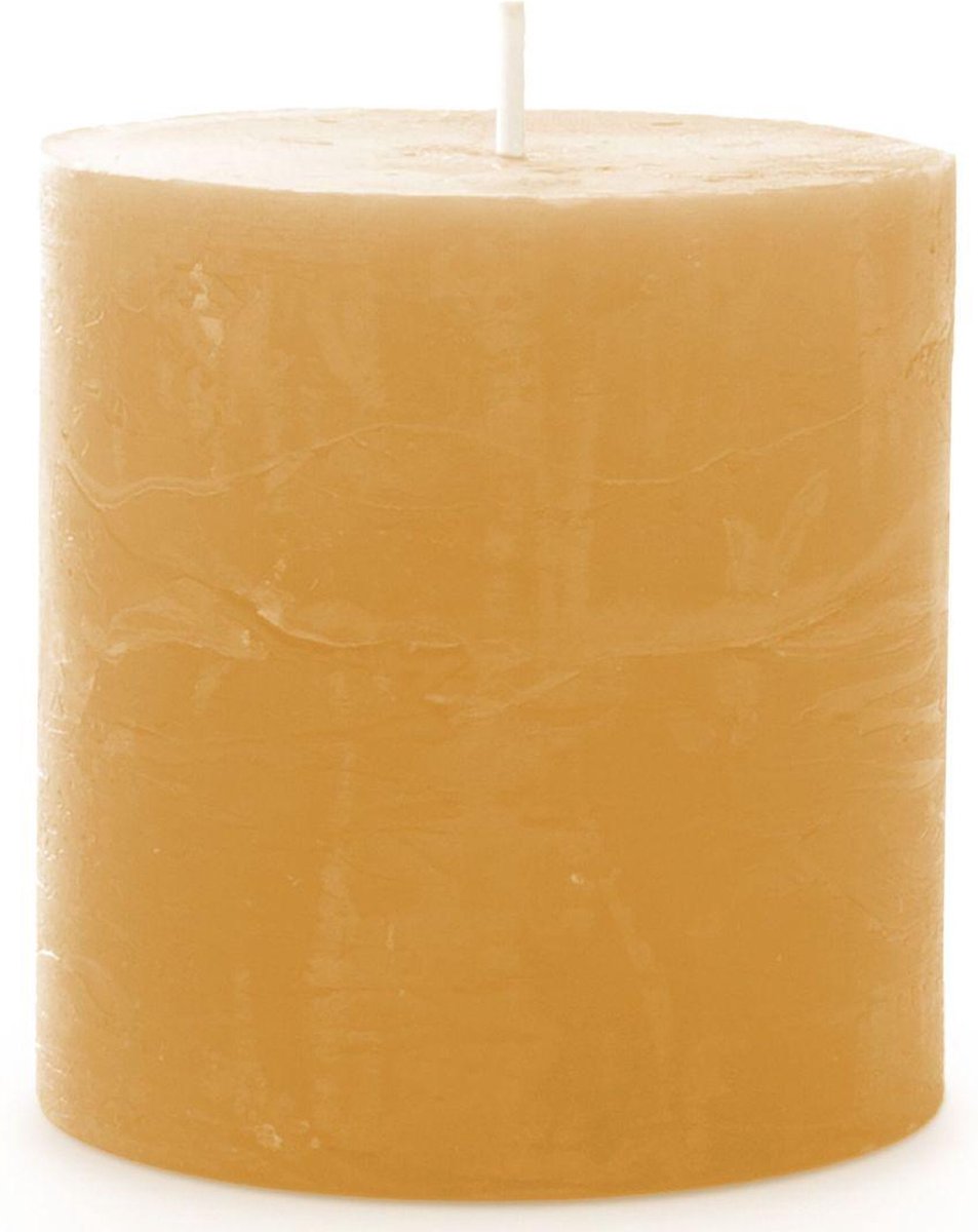 Kaars rustiek d7h7 cm zandkleur Spaas
