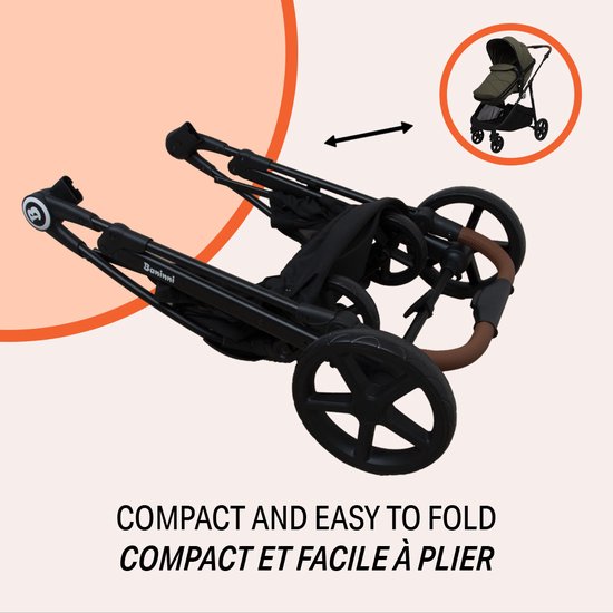 Poussette Multi 4 en 1 Baninni avec siège auto et base Nelia Vert