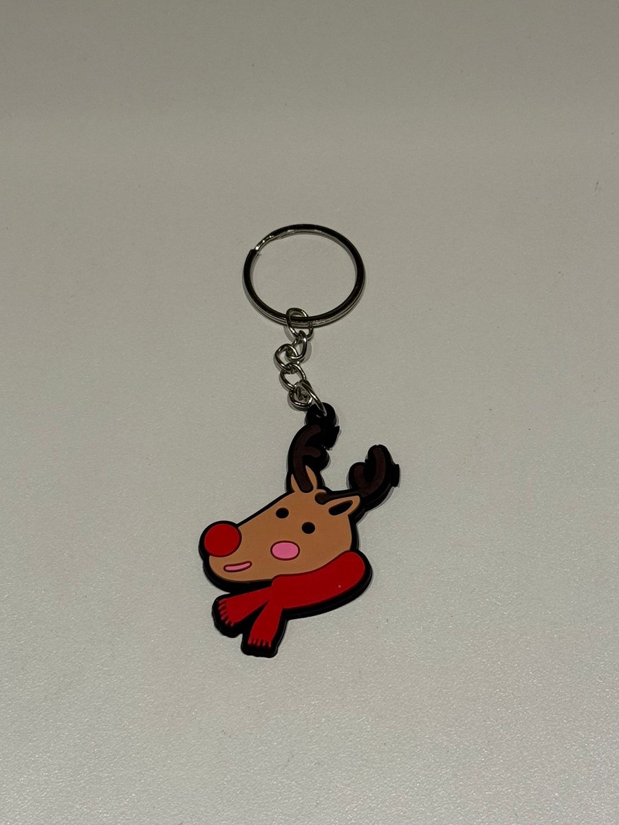 Kerst sleutelhanger - sleutelhanger kinderen - Kerstdecoratie - Kerstcadeau - 1 Stuks - Rendier