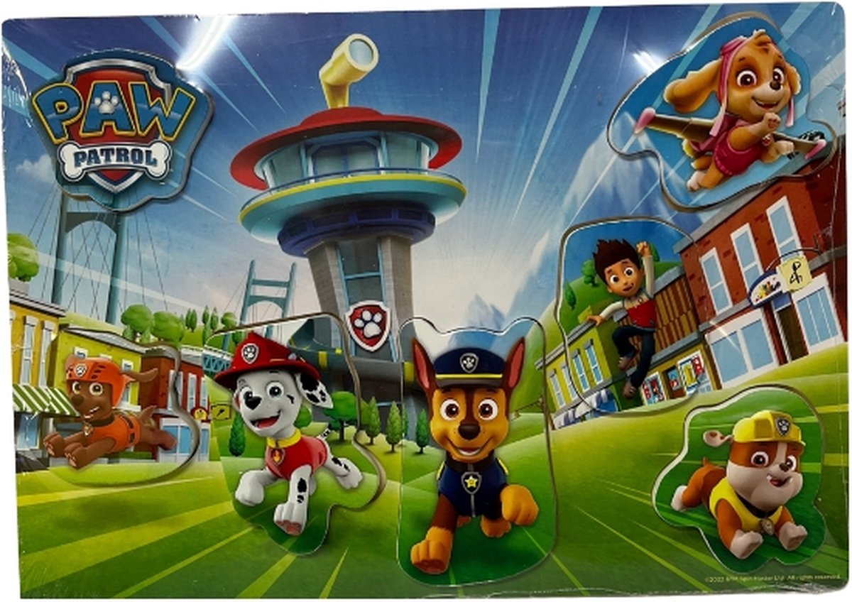 Paw Patrol Chunky Puzzel - Multicolor - Kunststof - 30 x 21 cm - kinderen - Speelgoed