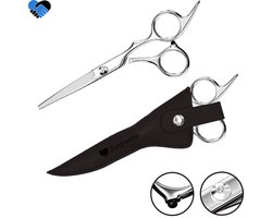 Zorghelden® Professionele kappersschaar - Inclusief leren etui - Kappersset - Kappersschaar rechtshandig - Roestvrijstaal