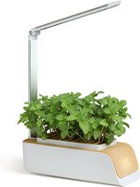 Mobiclinic Mini grow - Binnentuin met LED - Stadstuin binnen - Groeien zonder natuurlijk licht - Binnen Moestuin - In hoogte en hoek verstelbaar - Moestuinbakk - 4,5 W - Touchbediening - Waterherinnering - Ideaal voor kleine ruimtes