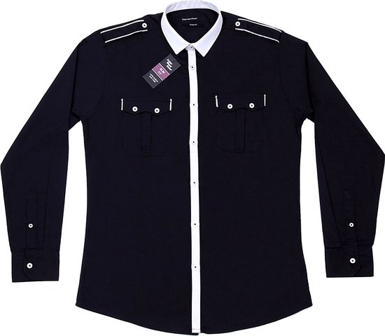 Chemise noire Elegant SLIM FIT