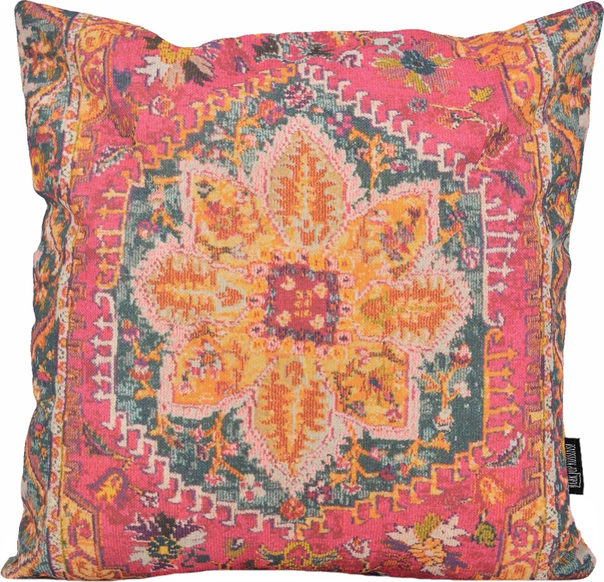 Gek op Kussens! Sierkussen Persian Print #9 | 45 x 45 cm | Katoen/Linnen Rood-Roze