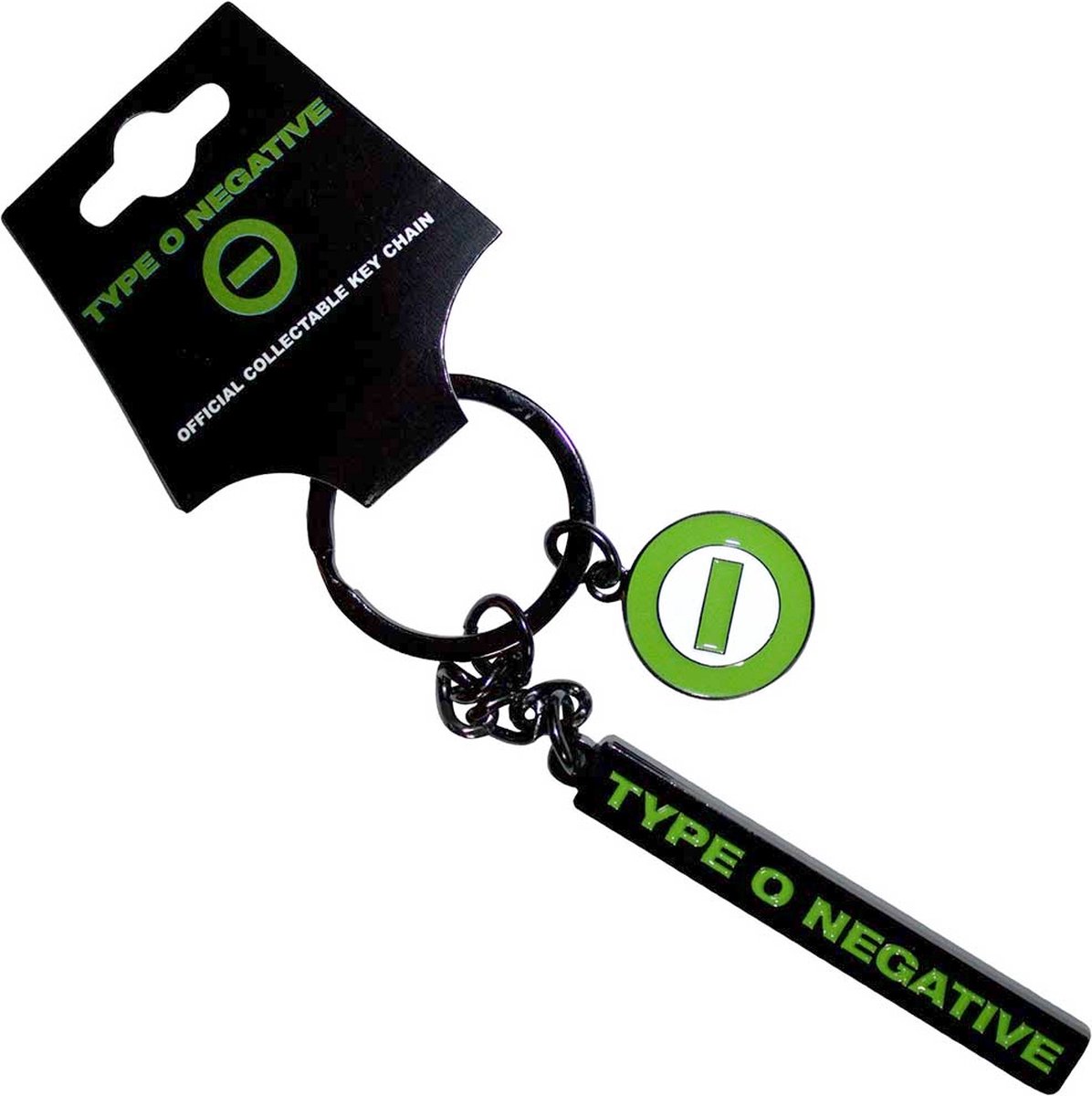 Type O Negative - Text Logo Sleutelhanger - Zwart/Groen