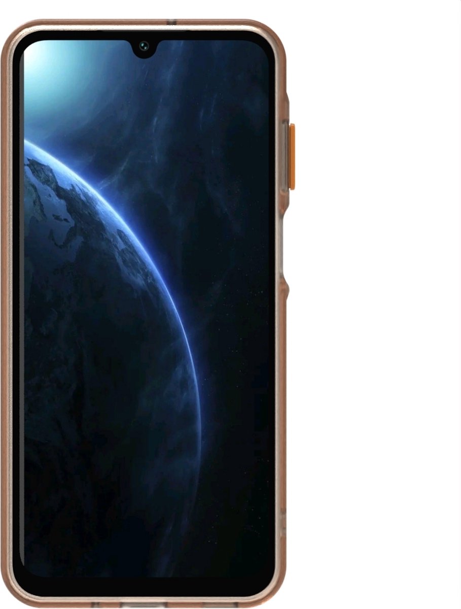 Mobigear Hoesje geschikt voor Samsung Galaxy A16 MagSafe Telefoonhoesje Hardcase | Mobigear Shockproof Backcover | Geschikt voor MagSafe | Geschikt voor Draadloos Opladen met Magnetische Ring | MagSafe Case - Oranje