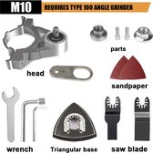 Bol.com Haakse Slijper Conversie Universele Kop Adapter Converter M10 Draad Voor Type 100 Zaag Cutter Polijstpolijst Oscillaat aanbieding
