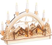 BRUBAKER 3D Lichtboog - LED Lichtboog - Sleetje Rijden in het Bos - Kerstverlichting gemaakt van Natuurlijk Hout - 22 x 32 x 9 cm - Handgeschilderde Kerstdecoratie voor Tafel en Vensterbank BRUBAKER 3D Lichtboog - LED Lichtboog - Sleetje Rijden in het Bos - Kerstverlichting gemaakt van Natuurlijk Hout - 22 x 32 x 9 cm - Handgeschilderde Kerstdecoratie voor Tafel en Vensterbank