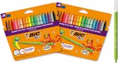 BIC Kids Kid Couleur - Viltstiften - Stiften voor Kinderen - Kleurstiften met Medium Punt - 36 Stuks