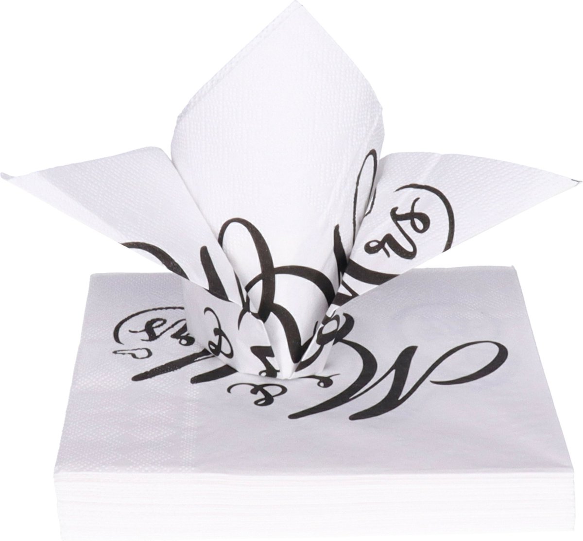 Ambiente Tafel diner servetten - Bruiloft/Huwelijk - 40x - 33 x 33 cm - Trouwen - Partners