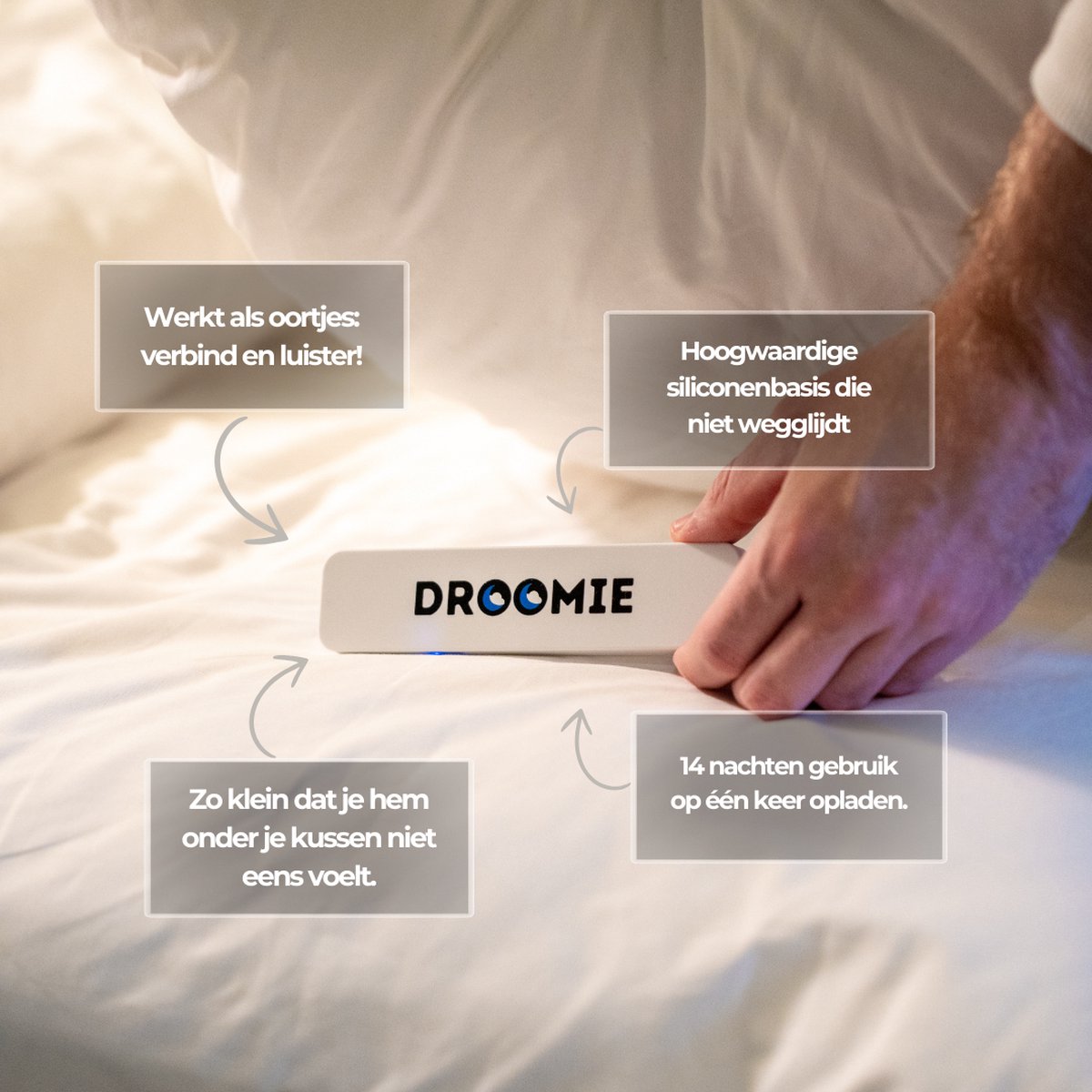 Sleepbar onder kussen, luidspreker voor botgeleidingskussen, muziek