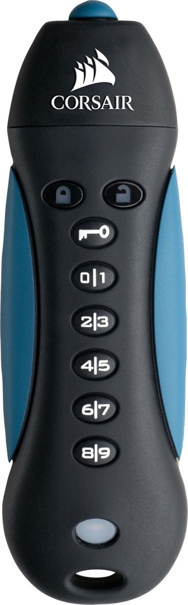 Corsair Padlock 3 64GB USB flash drive USB Type-A 3.2 Gen 1 (3.1 Gen 1) Zwart, Blauw