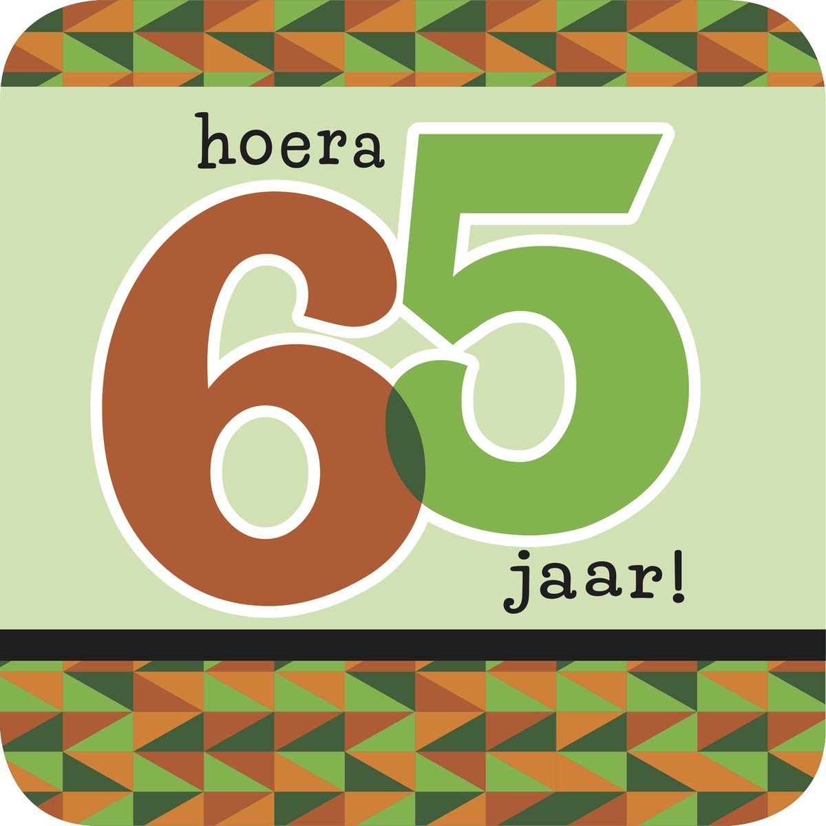 30x Luxe Bierviltjes/Onderzetters met 65 jaar, Groen - Verjaardag - Themafeest 65 jaar - Versiering - Leeftijd