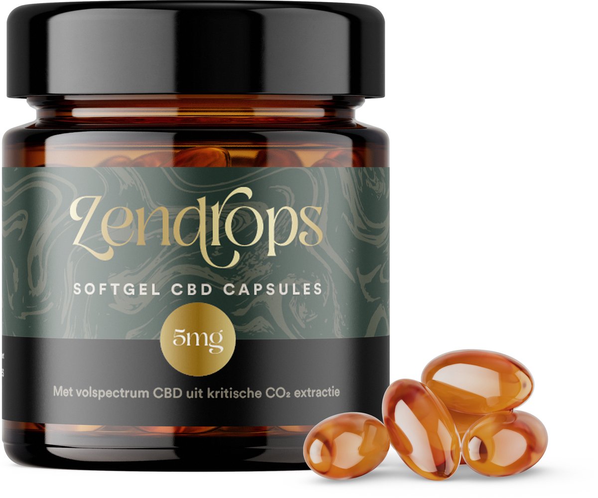 Goedkoopste Eureleaf Zendrops - CBD Capsules 5mg - Vol Spectrum CBD Olie - Natuurlijk & Europees - Hennepolie met Cannabidiol