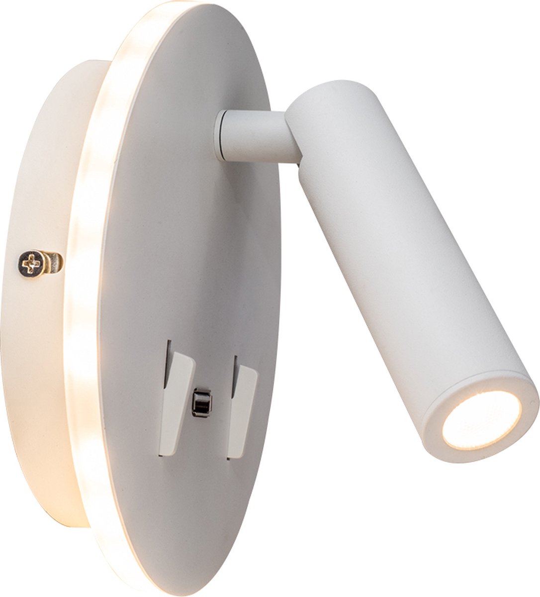 Olucia - ALEC - Wandlamp - Wit - Vorm: Rond