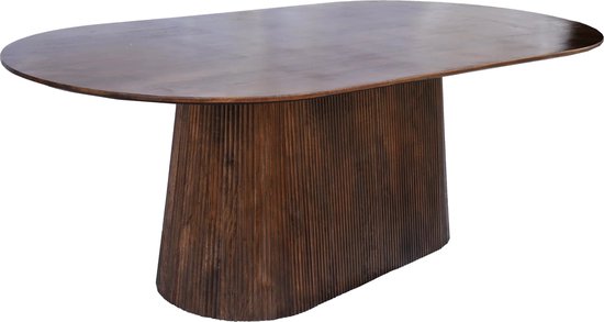 Table à manger Commodore - Ovale - Noyer Manguier - 180cm x 100cm