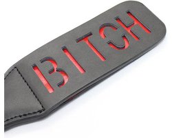 Paddle met BITCH Tekst| Double Spank| Leder