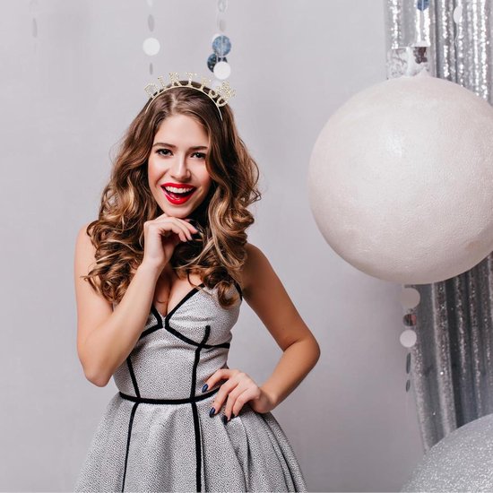 JurciCat 30e Verjaardag Vrouwen Decoratie sjerp en tiara Rose Gold Kroon Geschenken 30e Verjaardag Vrouw voor Verjaardagsfeest Decoratie