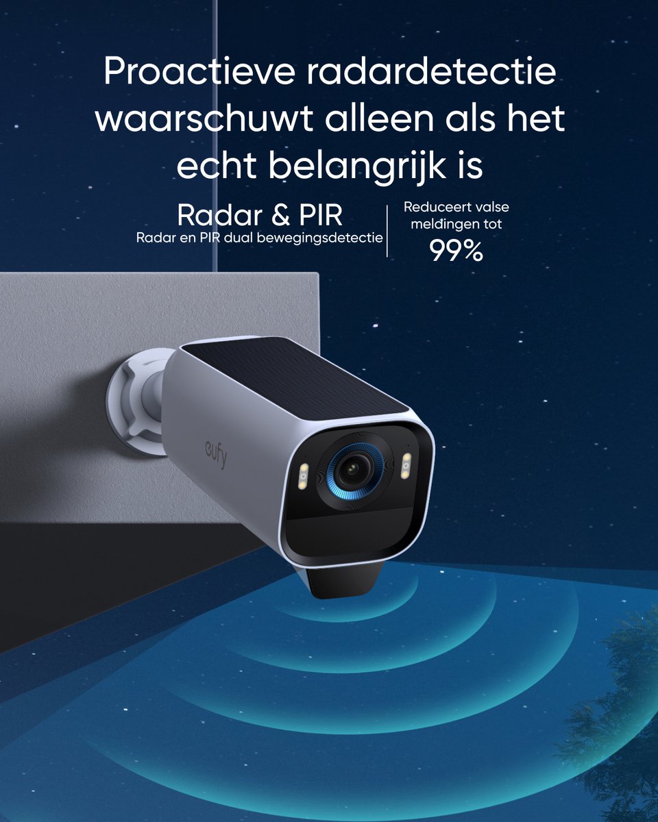 Afbeelding 3 van eufy Security S3 Pro Buitencamera's, 2 Pack met HomeBase 3 - Outdoorcam set - 4K Ultra HD resolutie, MaxColor Vision™ technologie, Zonne-energie met SolarPlus™ 2.0, Compatibel met Apple HomeKit, Alexa en Google Assistant