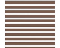 vidaXL - Zebra - rolgordijn - 160x150 - cm - stofbreedte - 155,9cm - polyester - bruin