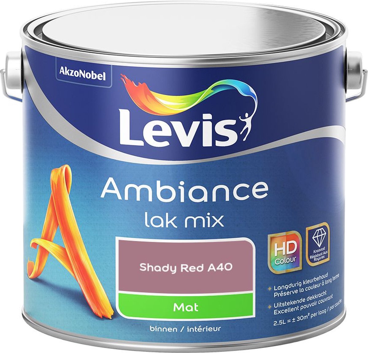 Levis - Ambiance Lak Mat Mix - Shady Red A40 - Mengverf - 2,5 L