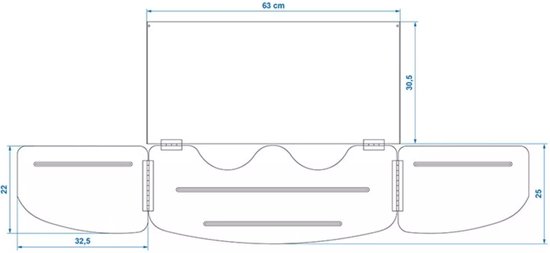 ProPlus Kookwindscherm 3-delig Vouwbaar - 63 x 30,5 x 25 cm - Met Hittebestendige Basisplaat van Merkloos — afbeelding 5