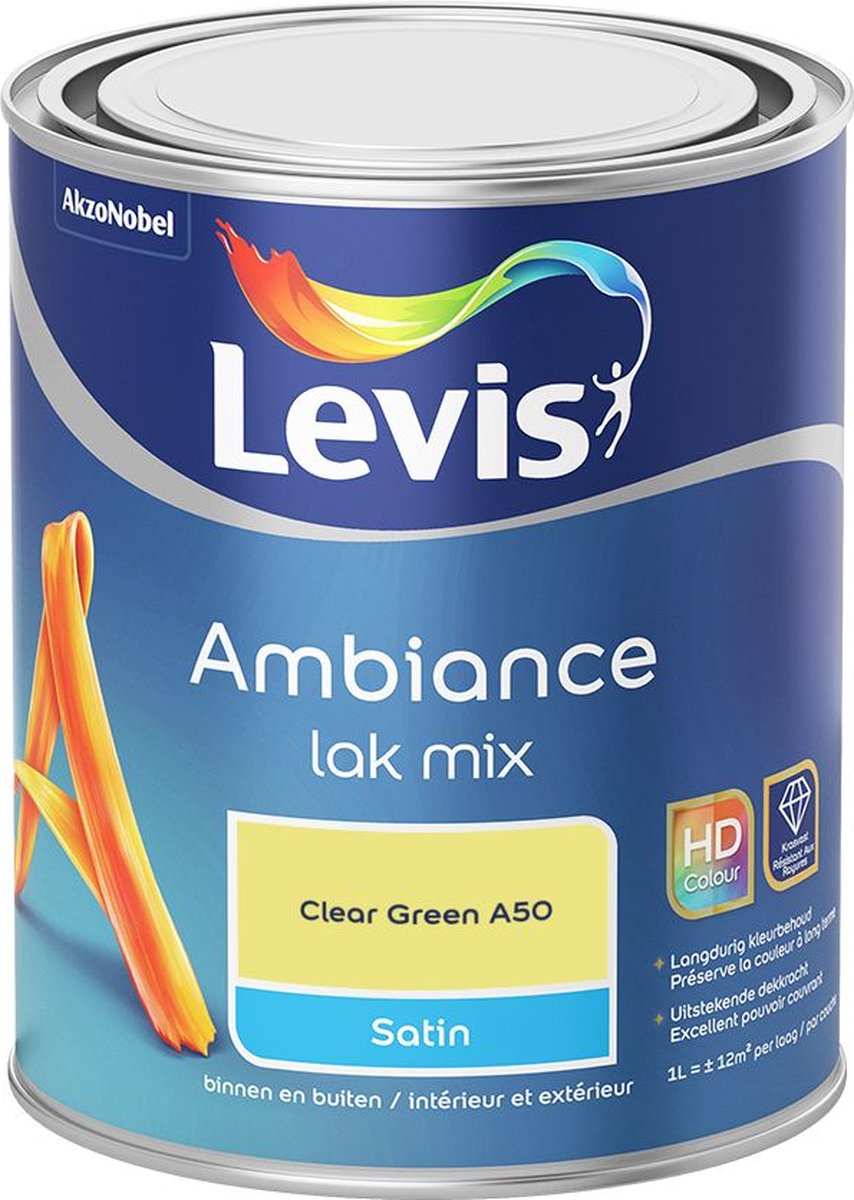Levis - Ambiance Lak Satin Mix - Clear Green A50 - Mengverf - 1 L