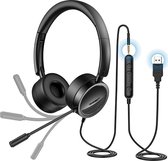 Transnect® - Headset met Microfoon – Koptelefoon met Microfoon - Noise Cancelling - voor Laptop, PC en Telefoon – USB, 3.5mm