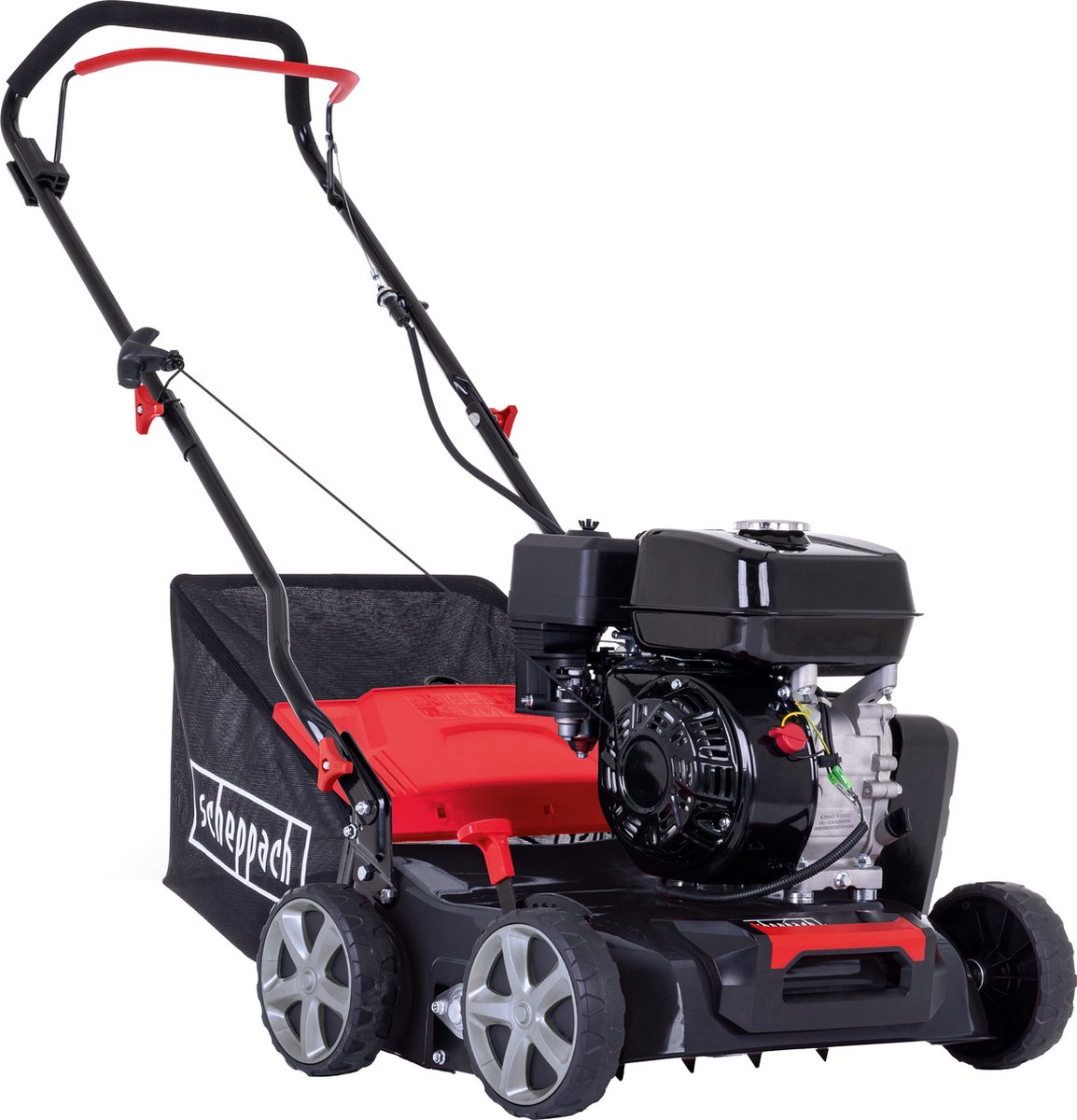 Bol.com Scheppach Benzine Verticuteermachine SC55P - 212cc - 4000W - 40cm werkbreedte - Voor gazons tot 1400m² - 4 dieptestanden... aanbieding