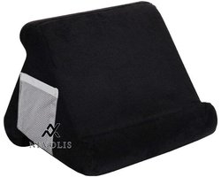 Nevolis Tablet Cushion Stand Soft Cushion Lap Stand for Multiple Viewing Angles - iPad Phone Tablet Laptop Pillow Holder - Black .