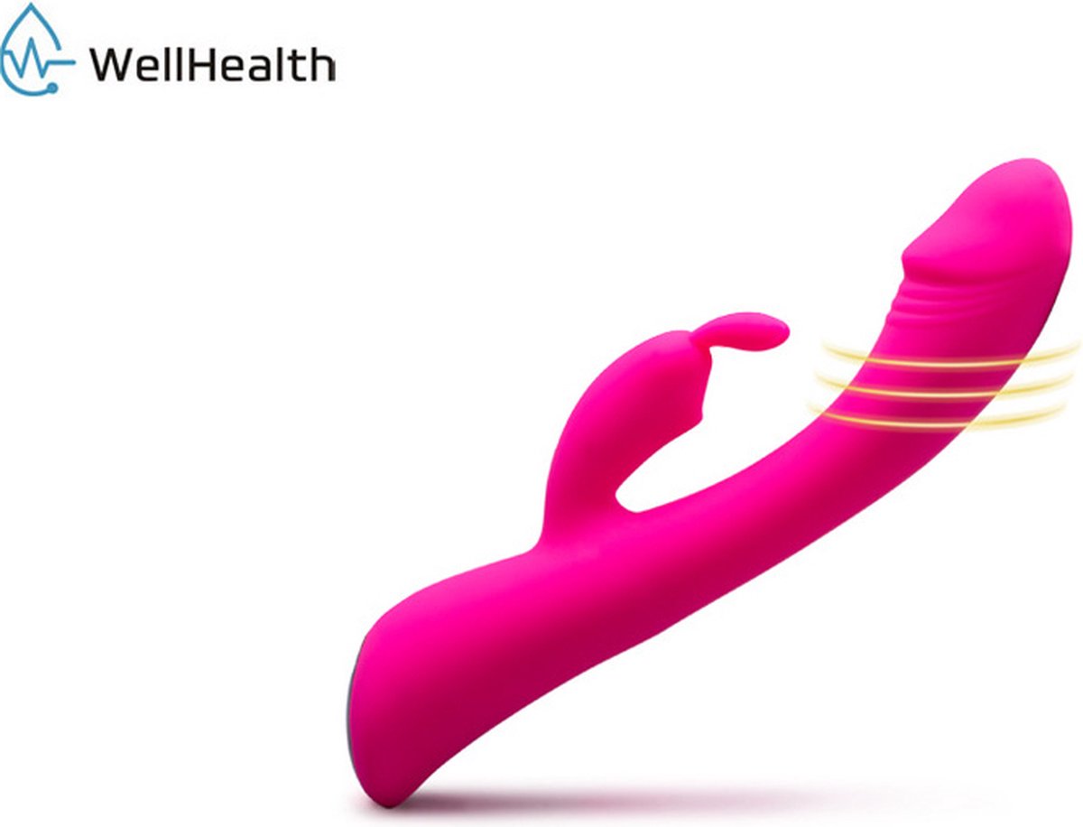 Goedkoopste Wellhealth Bunny Vibrator - Vibrator voor Vrouwen - 9 Standen - Met Afstandsbediening - USB Oplaadbaar