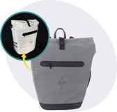 Voltano Luxe E-bike Fietstas - Special Edition - Volledig Reflecterend Grijs - 28L - 100% Waterdicht - Met Schouderband - Groot Laptop Vak - Reflective