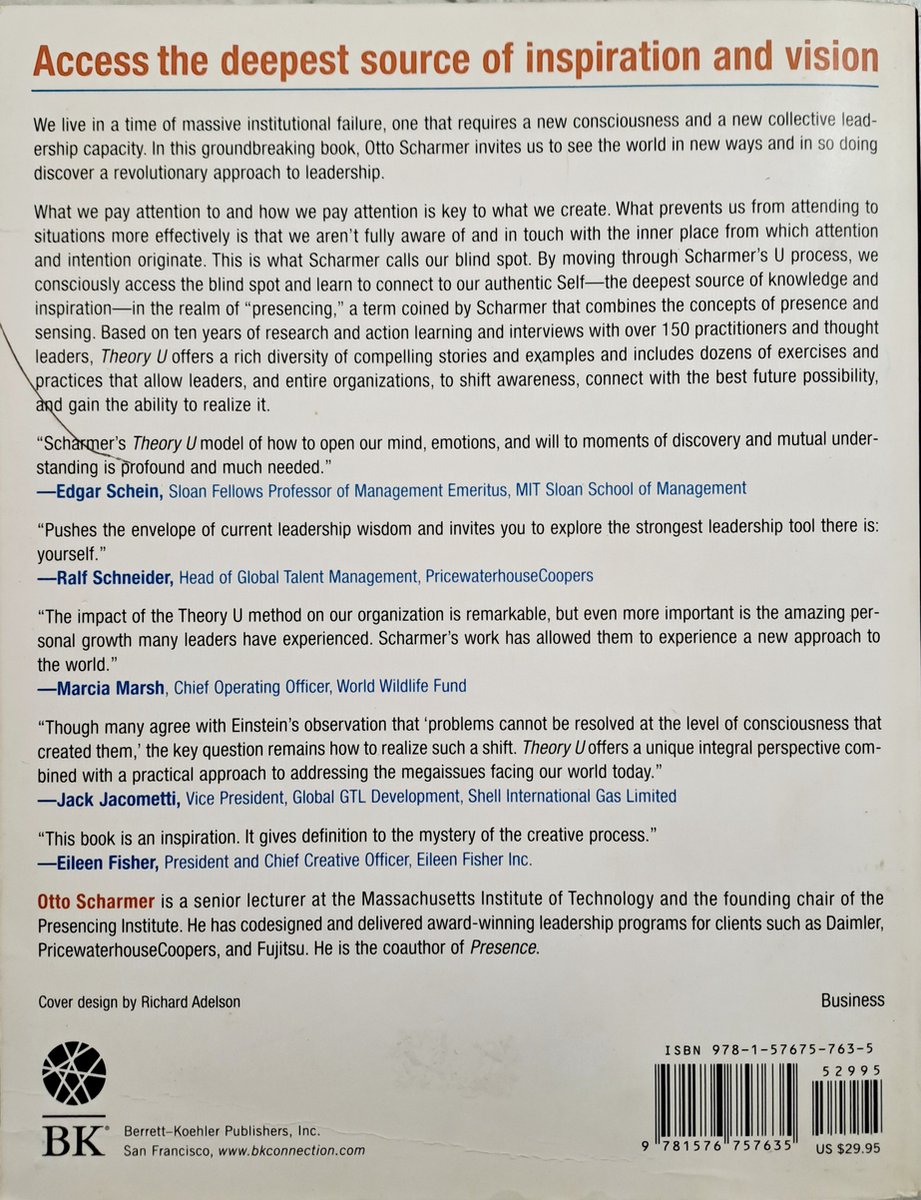Theory U - back cover